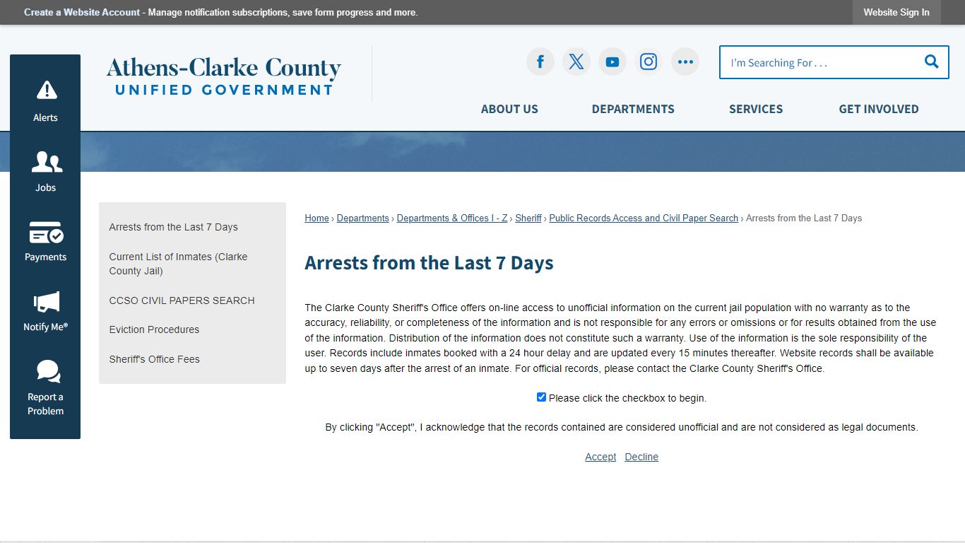 Arrests from the Last 7 Days - Athens-Clarke County, GA